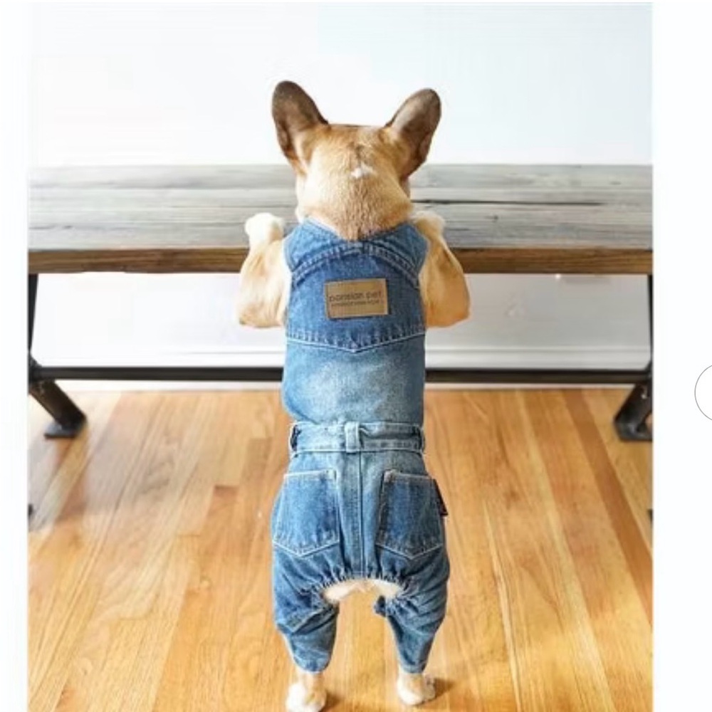 Parisian Pet Denim OverallsDurable and Trendy Pet Overalls for Dogs & CatsSize M